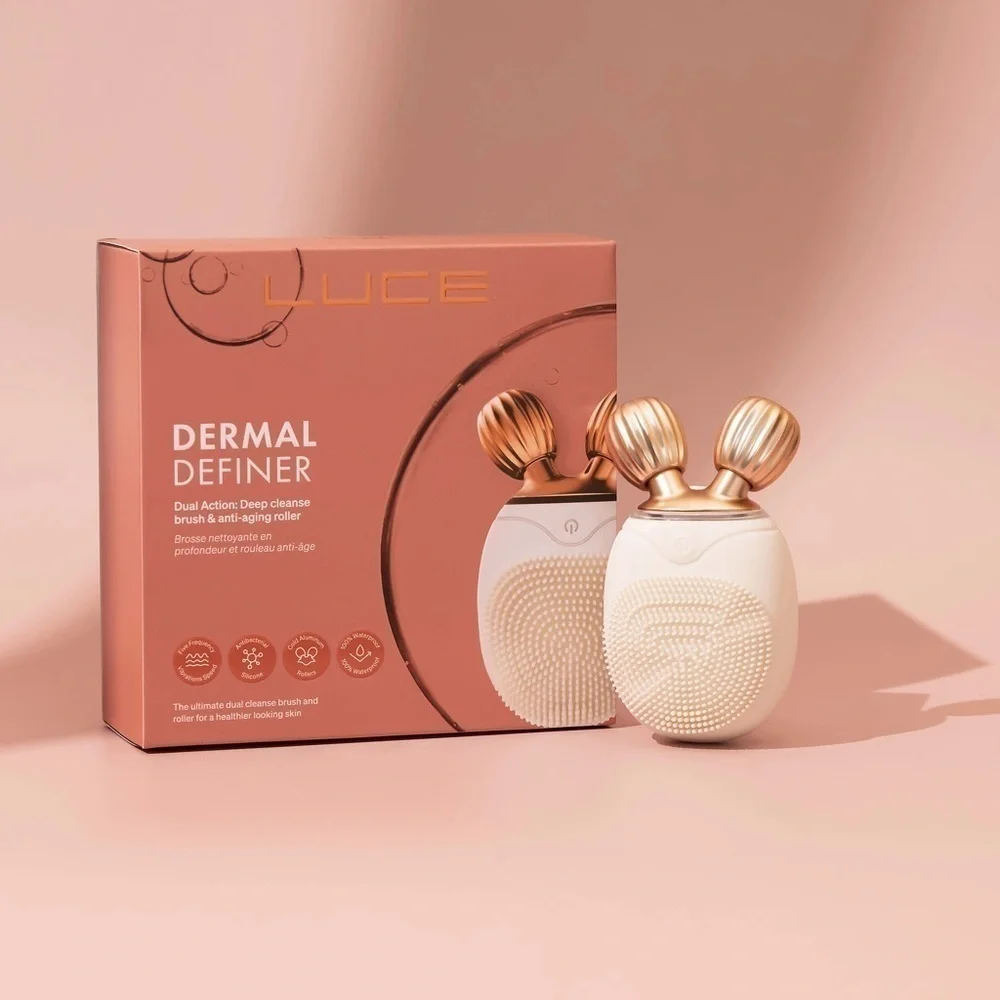 LUCE Facial Cleansing Brush+ Roller.